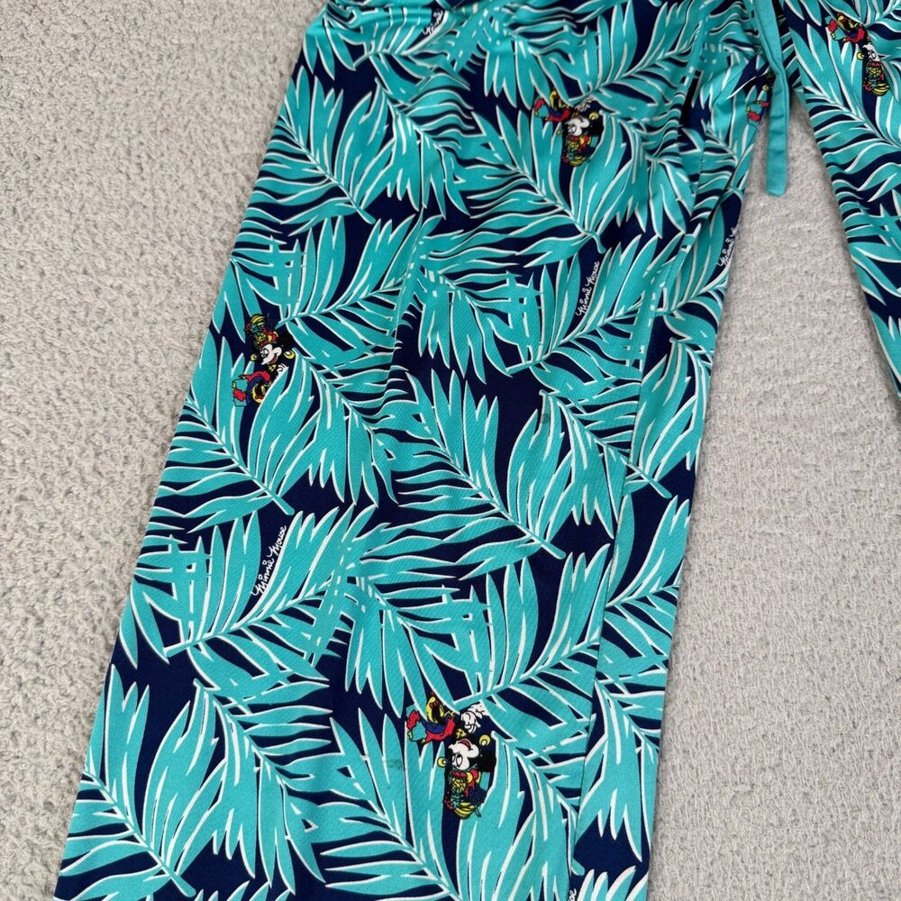 MINNIE MOUSE Lounge Pants Womens‎ Large Blue Disney Sleep PJ's Tropical - Picture 3 of 14